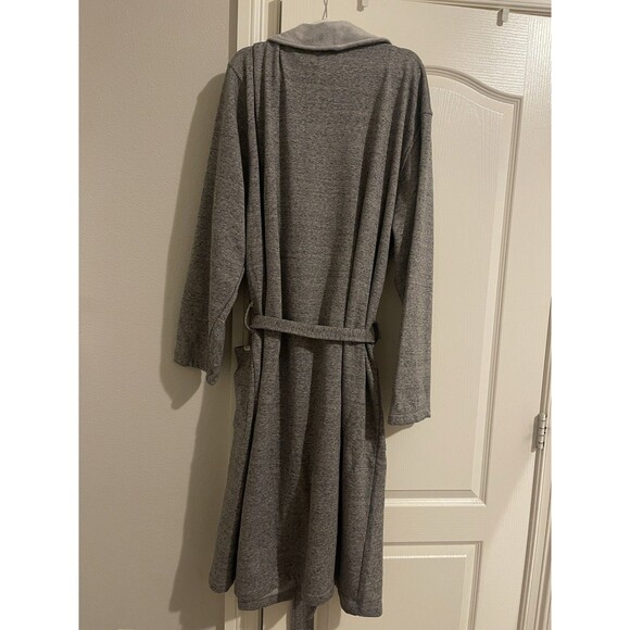 UGG‎ Robinson Men's Size XL/XXL Grey Heather Robe Cotton Fleece 1096932 NEW - Picture 7 of 9